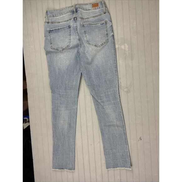 Seven 7 Size 6 Womens Jeans Skinny Distressed Raw Hem Light Wash Stretch - Picture 4 of 4